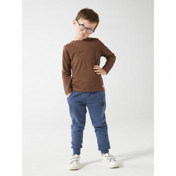 Pantalon de sport garçon en molleton bleu nuit