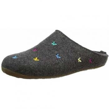 Haflinger Filz-Pantoffel Everest Farfalline mit Schmetterlingsmotiv