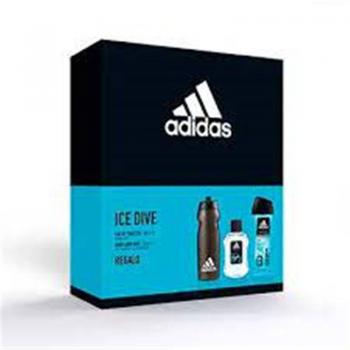 Estuche de regalo Adidas ICE DIVE 100ml + Gel de ducha 250ml + botella