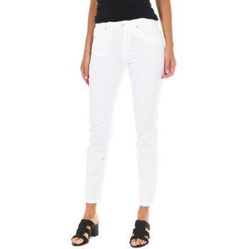 Shorty Long Femme Blanc en Denim