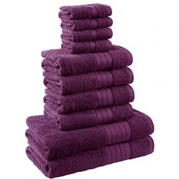Brentfords 10-Piece Towel Set in Purple