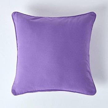 Housse de coussin violet en coton 45 x 45 cm