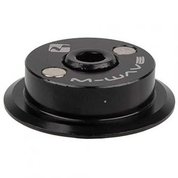 Tappo Ahead Cheers M-WAVE in Alluminio Nero con Supporto Magnetico per Bottiglie, 1-1/8