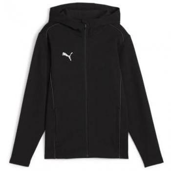 Puma TeamFINAL Casuals Felpa Zippata 116 per Bambini Nero
