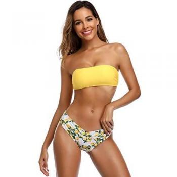 SHEKINI Costume da Bagno Donna Halter Top Bikini Set