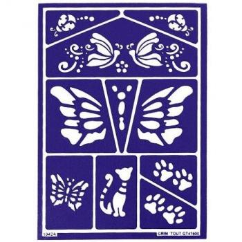 Pochoir Maquillage Réutilisable Chats Et Papillons