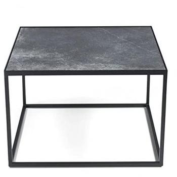 Beistelltisch Tijl, 60 x 40 x 60 cm, Metall, Fliesenoberfläche