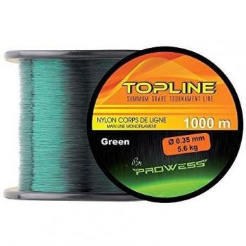 Prowess Topline Nylon 0,35 mm – 5,6 kg, 1 000 m, Vert (autre variante)