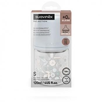 Biberão Suavinex SX Pro Anticólica 120 ml Vidro Liberty Blue