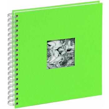 Pagna Spiralfotoalbum 240x250mm lindgrün 50 Seiten Leineneinband mit Passepartout