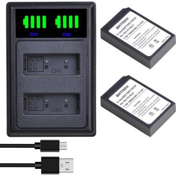 Batmax PS-BLS1 BLS1 Batterie & LED-Dual-USB-Ladegerät für Olympus E-PL1 E400 E410 E420 E450 E620 E-P1 E-P2