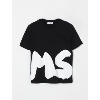 T-shirt con logo maxi MSGM KIDS nera taglia 12