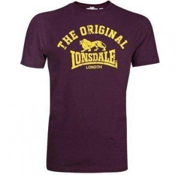 Maglietta Lonsdale Uomo Rosso Scuro S-XXL