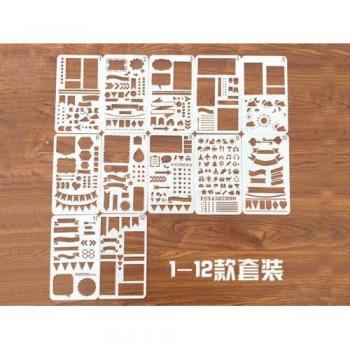 12/20pcs Diary Planner Stencil Set