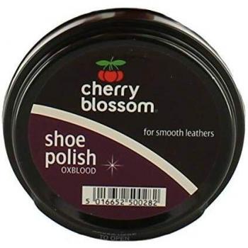 Cherry Blosom Traditional Shoe Polish Oxblood Paste 50ml Tin Care Smooth Leather