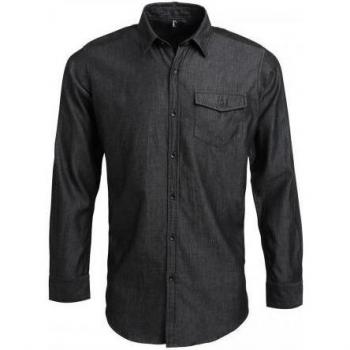 Premier XS Black Denim Contrast Tee