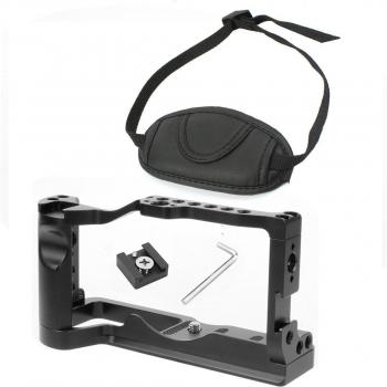 Protection camera FEICHAO EOS M6 II – cage, poignée haute, clip à chaussettes, dragonne d’usage
