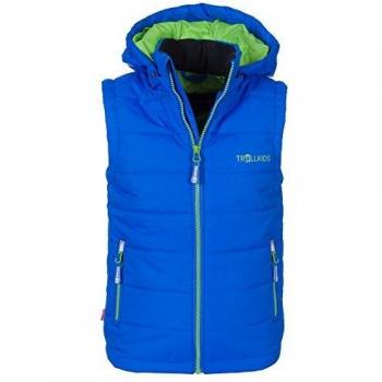 Chaleco Infantil Trollkids de Polifibra Narvik Color Azul/Verde Claro 5 años