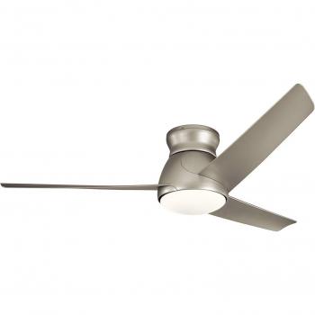 KICHLER Eris LED Ceiling Fan, IP44, Brushed Nickel