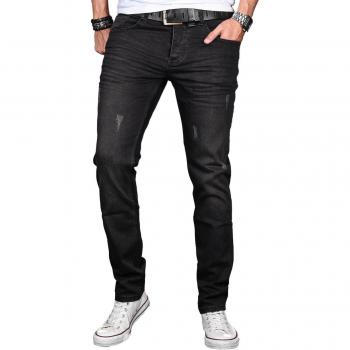 Alessandro Salvarini Straight-Jeans »ASLuca Herren Stretchjeans mit Elasthan«