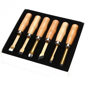 Set de Cuchillos Gouge Dorados 6 Unidades – Tallado a Mano