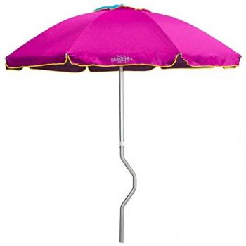 Ombrellone da Spiaggia Girafacile 220 cm Alluminio Viola