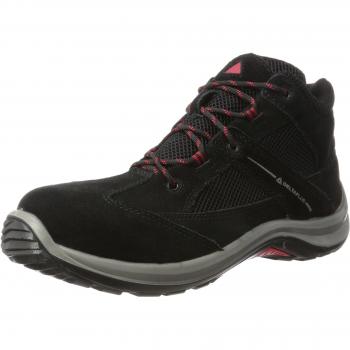 Calzature Eleganti Alte – Pelle SCAM, Mesh S1P SRC (Nero-Rosso) TG 43