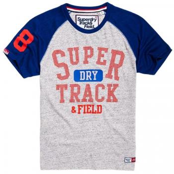 Superdry Trackster Baseball tee, Camiseta para Hombre, Rojo (SD Burgundy/Black QL5), S