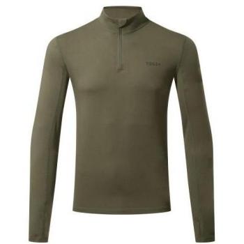 TOG24 Men's Snowdon Thermal Quarter Zip Base Layer Top Black