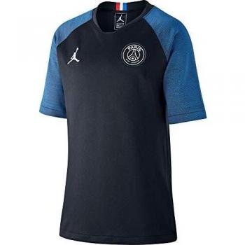 Camicia Nike PSG Y Nk BRT Strk Top SS 4Th Unisex Bambini Nero & Cobalt Hyper Bianco No Sponsor-Plyr XS