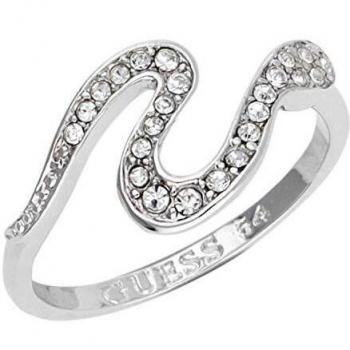 Guess – Anillo de Acero Inoxidable para Mujer con Cristal Plata Talla 54