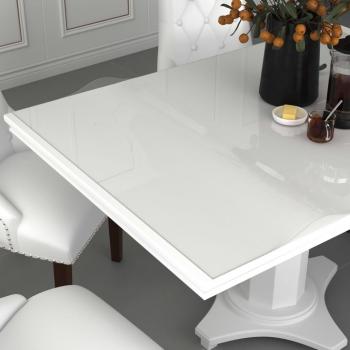 Protector de Table Transparent 160x90 cm 2 mm PVC Facile à nettoyer