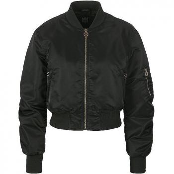 Black Stylish Blouson Bomber Jacket for Women XL