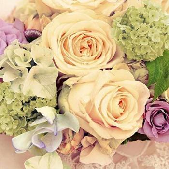 Tovaglioli monouso Arabella, ideali per feste ed eventi, pack da 20 pezzi con 3 strati ciascuno e dimensioni 33 x 33 cm