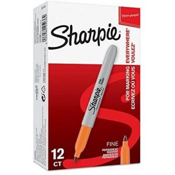 Set de 12 marqueurs permanents Sharpie orange, pointe fine
