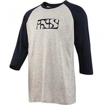 IXS Brand 3/4 Tee Camel-Black S, T-shirt 3/4 manica, Unisex, Nero, S