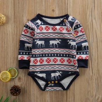 Pudcoco Baby Weihnachts Langarm Overall Einteilig