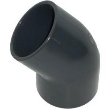 Coude PVC 45° pression diamètre 50 PISCINEO