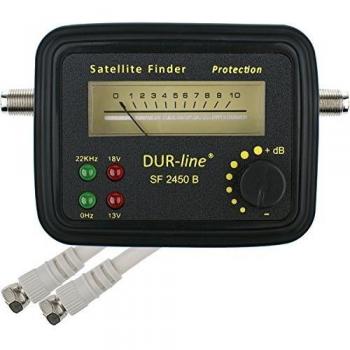 DUR-line SF 2450 B Sat Finder digital HD inkl. F-Kabel und Anleitung