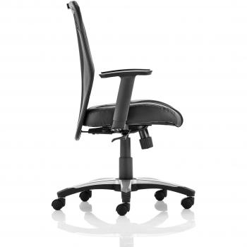 Victor II Executive Chair Black Leather Black Mesh With Arms EX000075