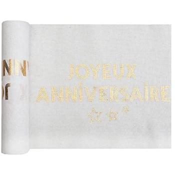 Chemin De Table Anniversaire Star 28cmx3m Or
