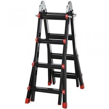 M Aluminium Duo Ladder Telescopic Herringbone Multi-Purpose DIY Non-Slip
