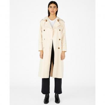 Object Women's Clara Trench Coat in Sandshell, Size 38