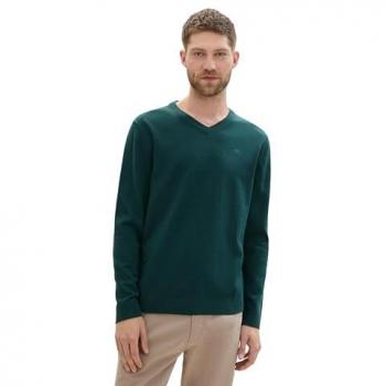Pullover Tom Tailor Uomo Scollo A V 3XL Verde Melange