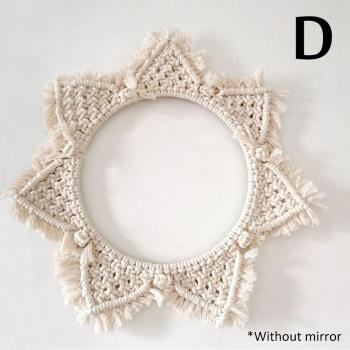 Lighted Compact Makeup Mirror with Macrame