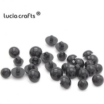 Lucia 50/100pcs Semicircle Plastic Eyeball Buttons for Crafts E0603