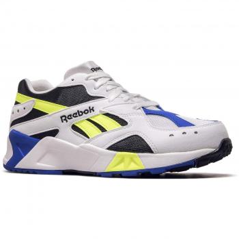 Reebok Aztrek Sneakers Uomo Bianco/Nero/Blu/Giallo Fluo