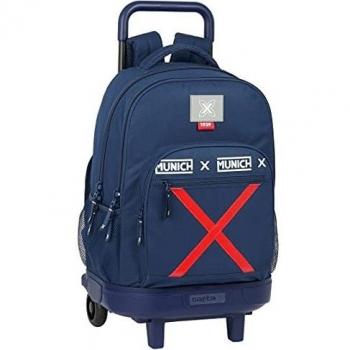 Zaino per Studenti SAFTA M918A Carrello Integrato, Schienale Imbottito – Blu Navy