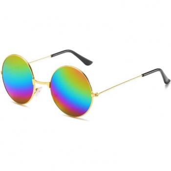 Lunettes de soleil pour femmes, rondes, style vintage, petite monture noire