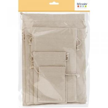 Pack 5 pochettes en coton écru – Artemio (Mondial Tissus)